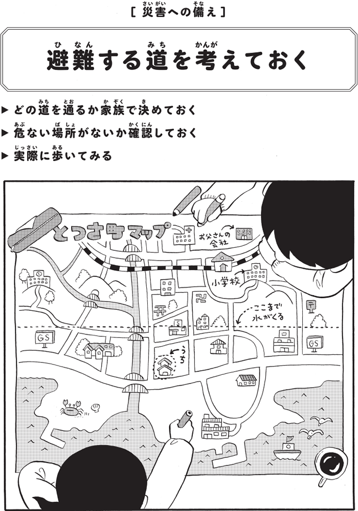 とっさのひとこと 地震 津波編 避難する道を考えておく Kobe防災ポータルサイト